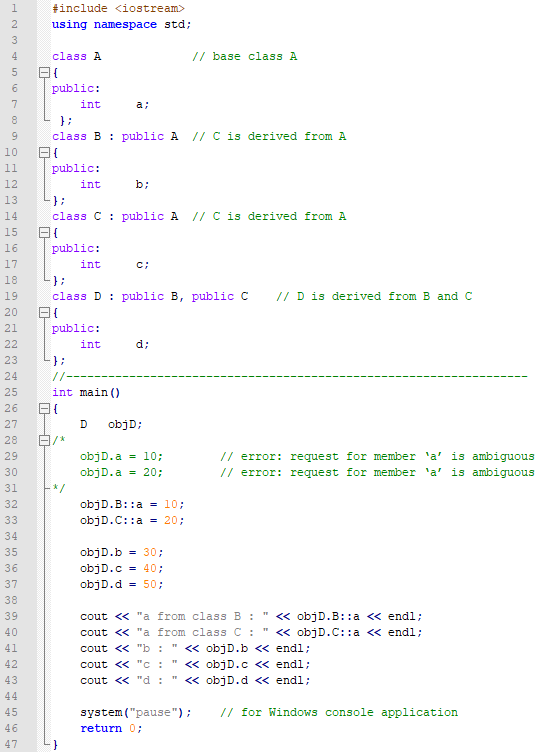 Code Multipathinheritance