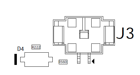 PCB J3 R222 R560 D4
